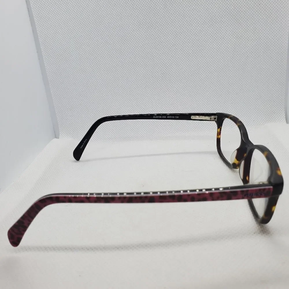 Guess Brown & Pink Tortoiseshell Prescription Glasses Frames